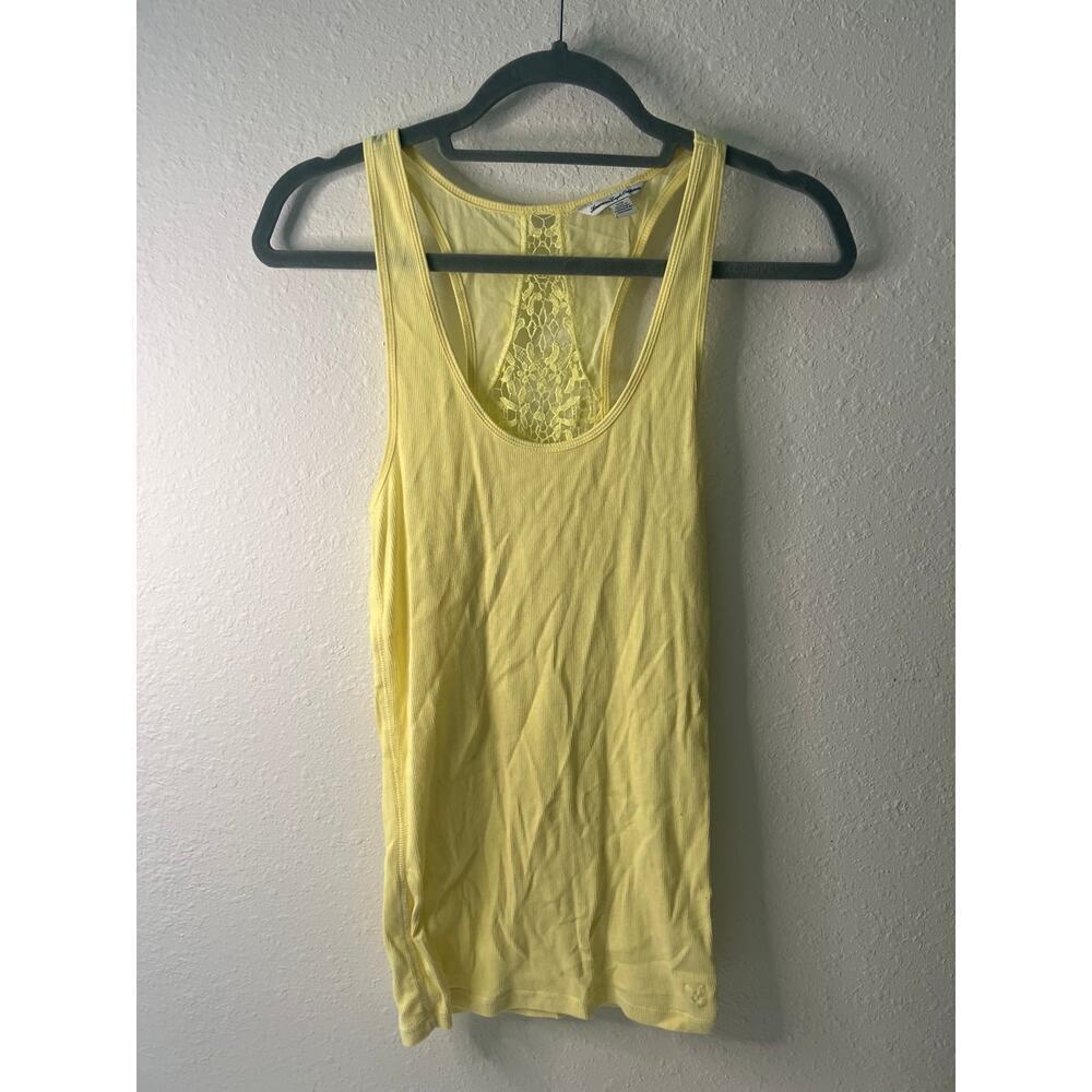 American Eagle Ribbed Tank Top with Lace Size M